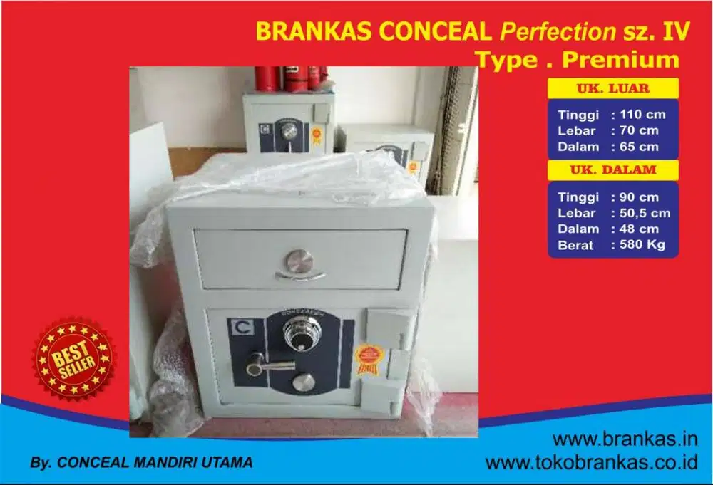 Brankas Defender size II  Tahan Api tinggi 72 cm