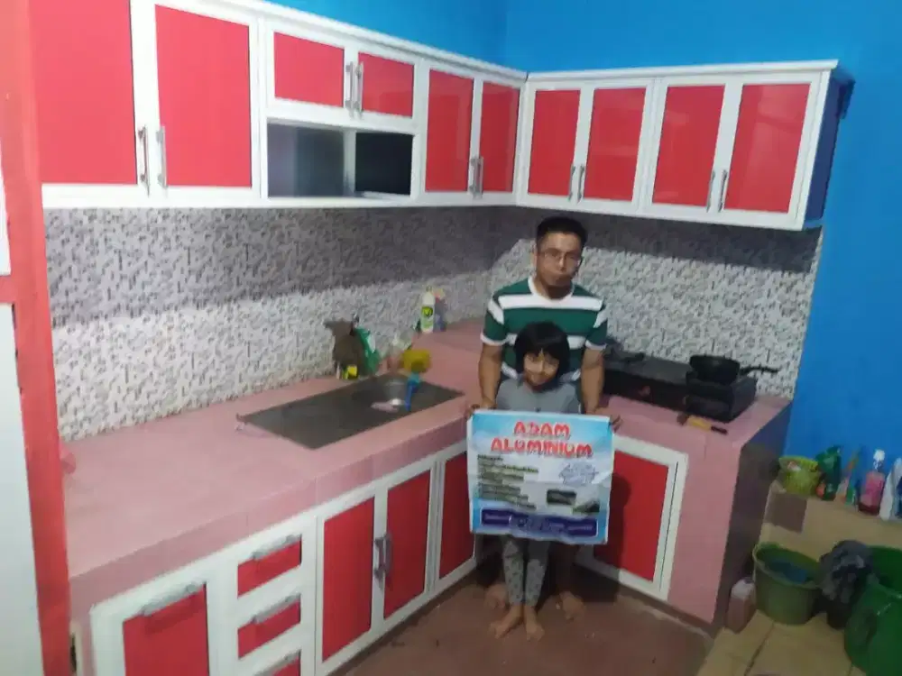 Kitchen set aluminium meja kompor