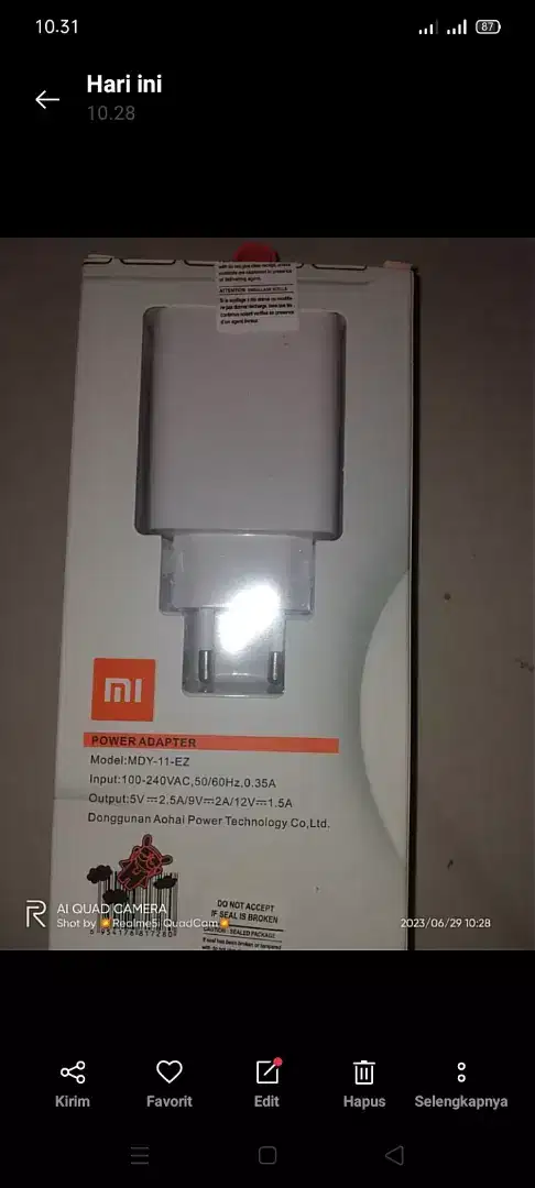 Charger xiaomi 33 watt