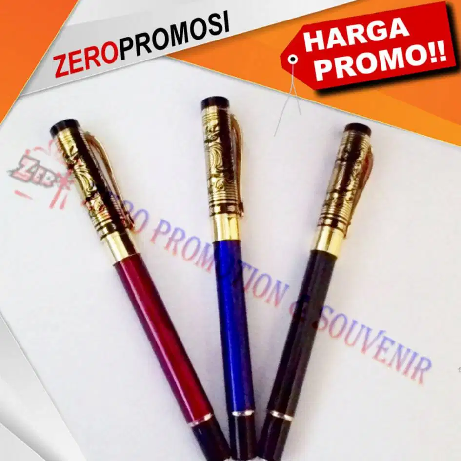 Souvenir Pen cabut dengan ukiran batik