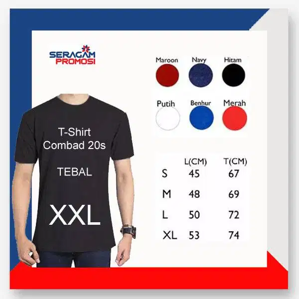 Kaos Polos Combad 20s XXL