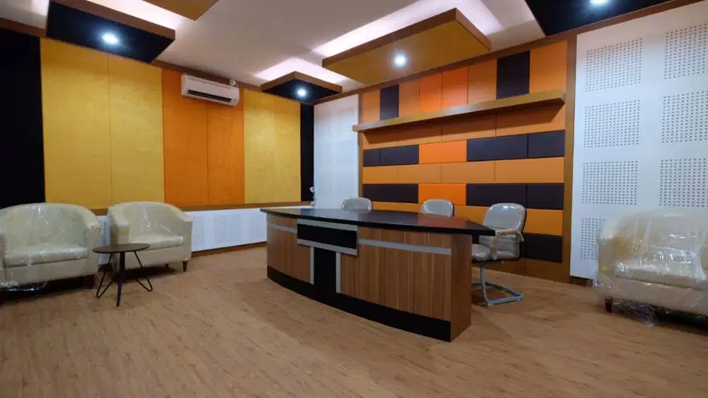 akustik interior ruangan ruang kerja studio musik ruang belajar film