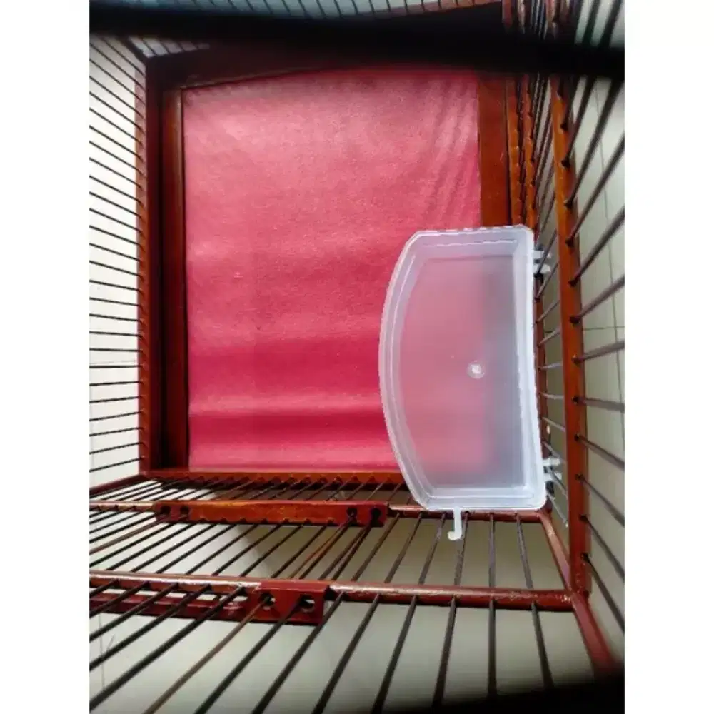 CEPUK MANDI BURUNG OVAL PLASTIK TEBAL LENTUR ANTI PECAH DENGAN KAIT