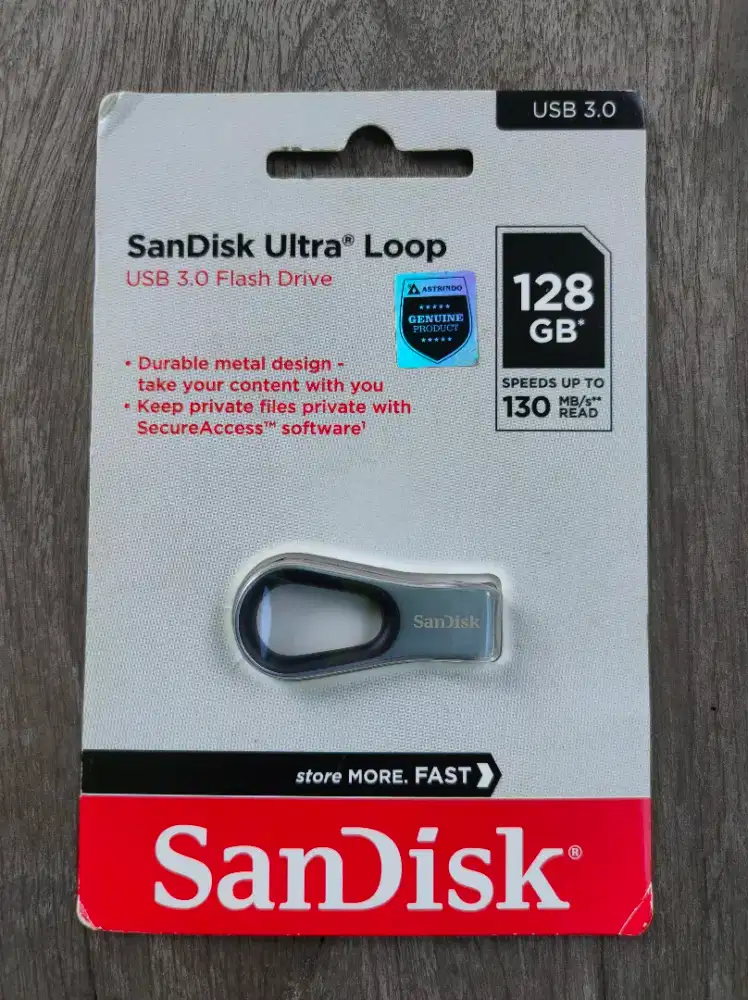 Flashdisk Sandisk Ultra Loop 128gb, usb 3.0.