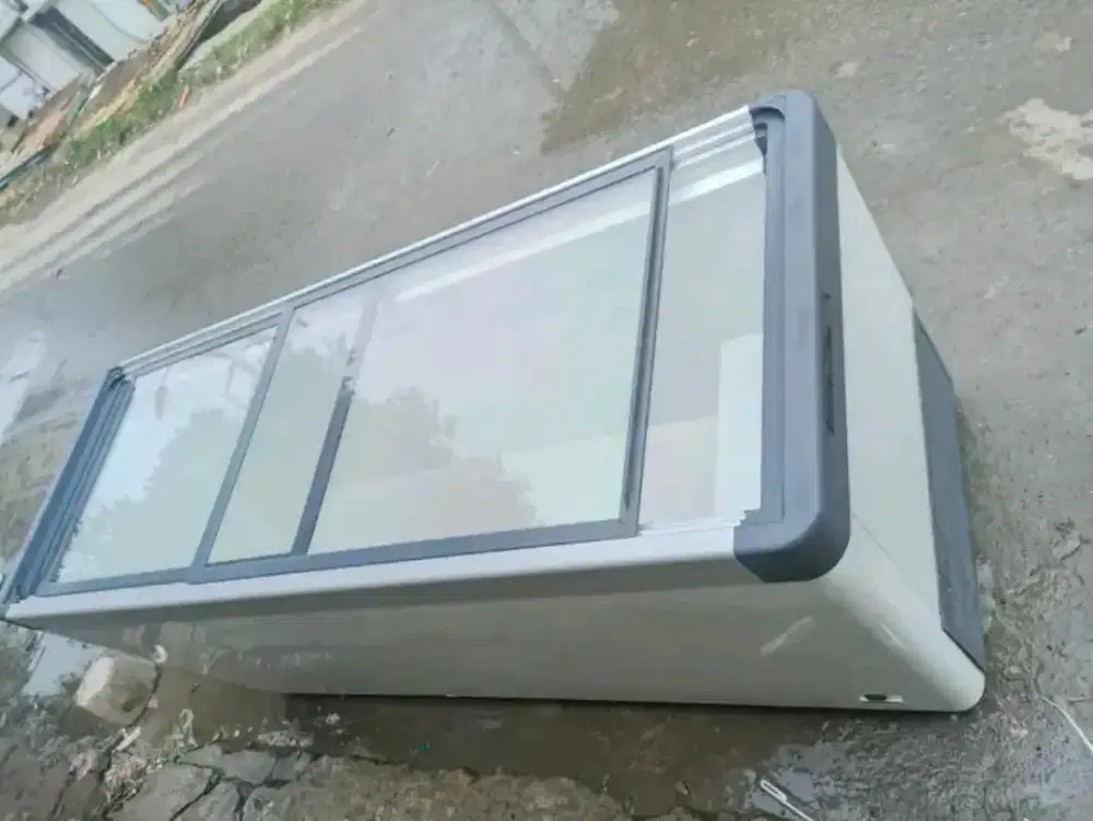 Freezer sliding glassdoor kaca