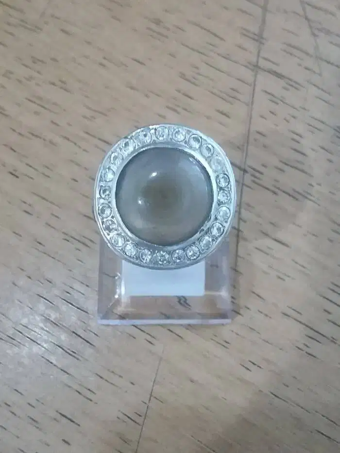 Batu Pusar Bumi / Sumur Bandung Mata Bigsize Ring Perak Handmade