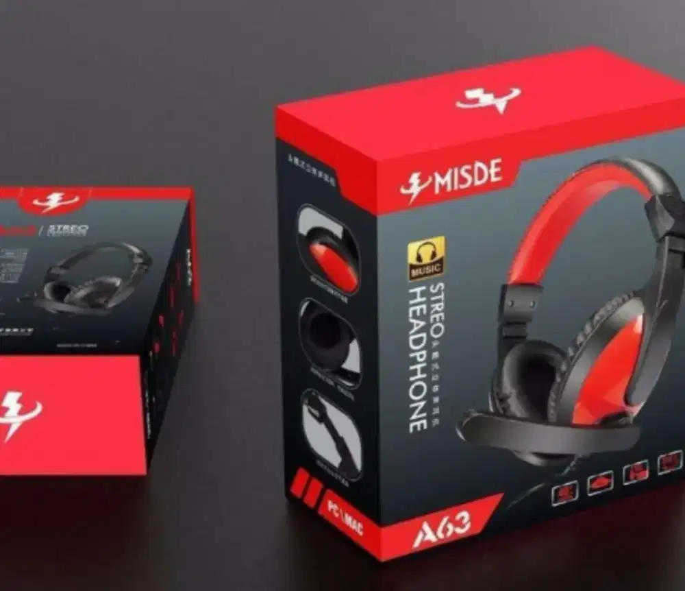 Headset Headphone Midse A63 Gaming Gamers Storm
