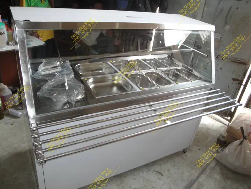 Bain Marie/Lemari Etalase/Lemari Pemanas makanan/Fast Food Counter S/S