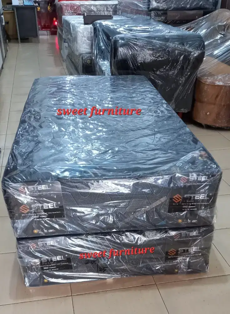 Kasur full busa Steel Capital Knitting tebal 25 cm