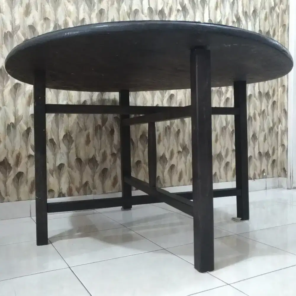 Meja Antik Fosil Kayu Ulin 1000 Tahun Ironwood