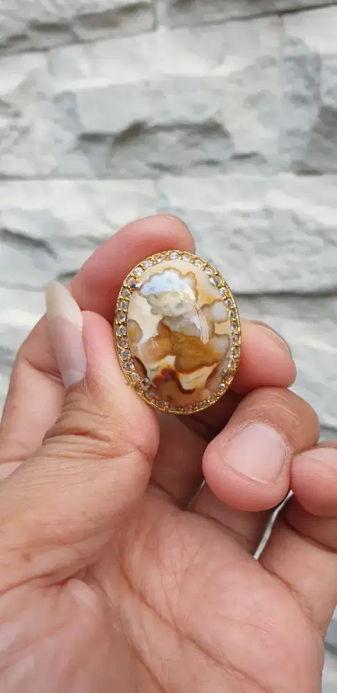 Cincin Batu motif Teddy Bear origin Pacitan