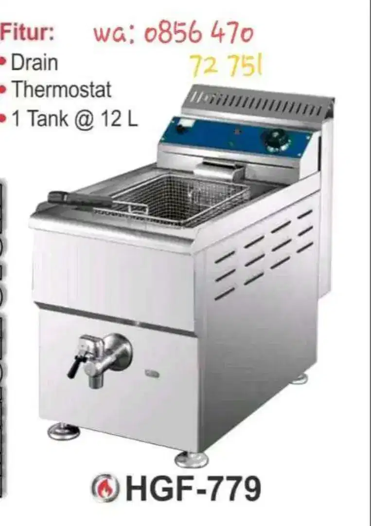 Kompor Gas Deep Fryer Fomac 17 Liter Thermostat Penyaring HGF 779