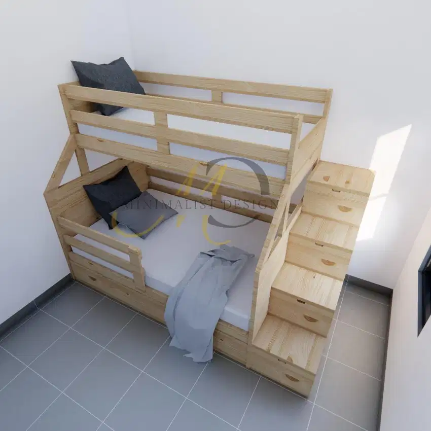 Bunk Bed (Tempat tidur tingkat dengan laci penyimpanan)