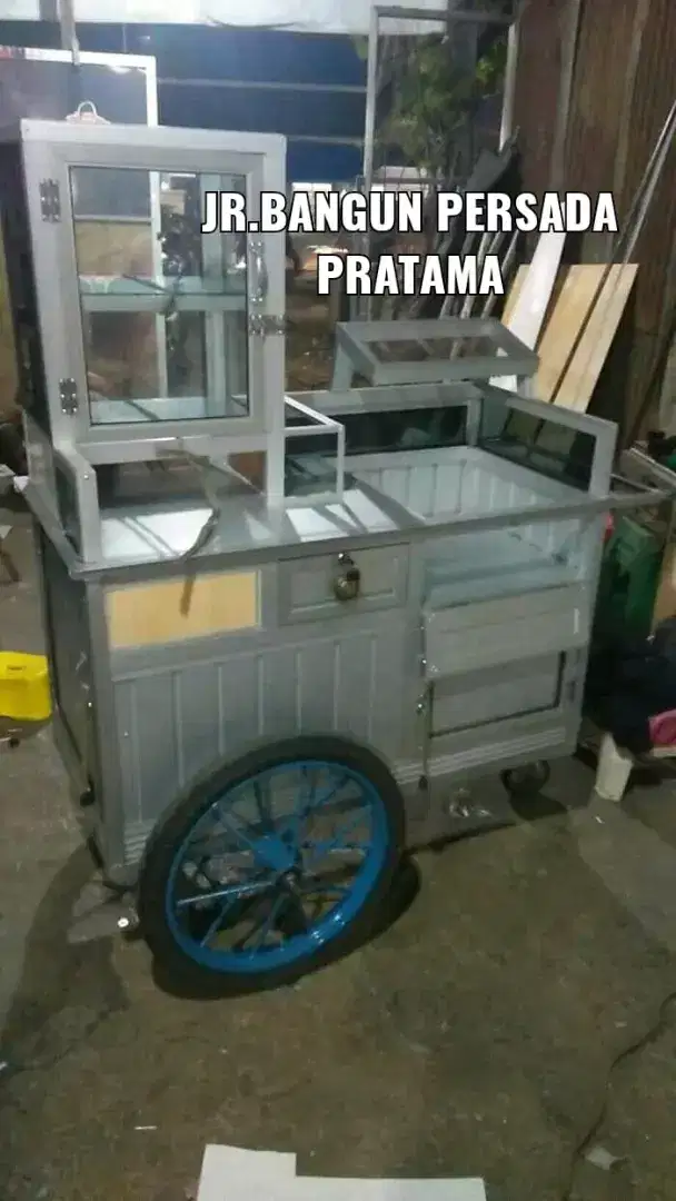 Gerobak cilung /cilor bahan aluminium