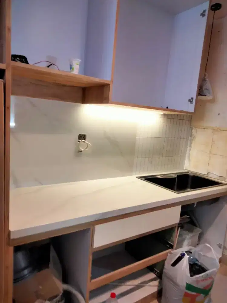 Bianco Statuario Compress marmer untuk table top