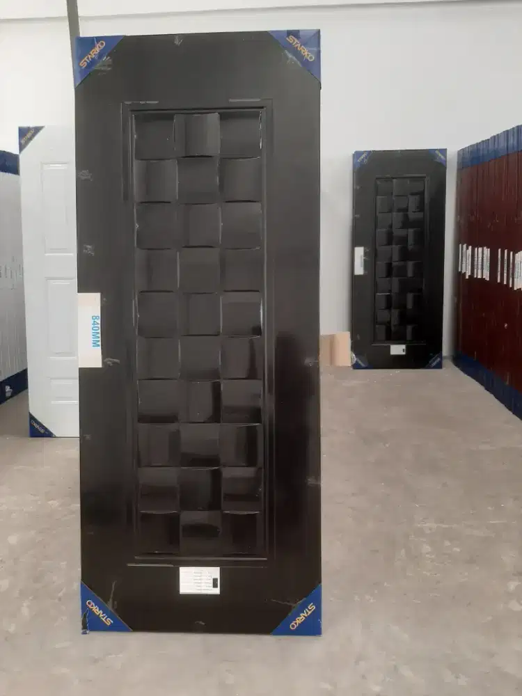 Pintu Rumah Baja Minimalis 1set kusen kunci