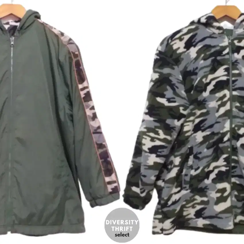 Camouflage 2 in 1 Zip Hoodie Jacket