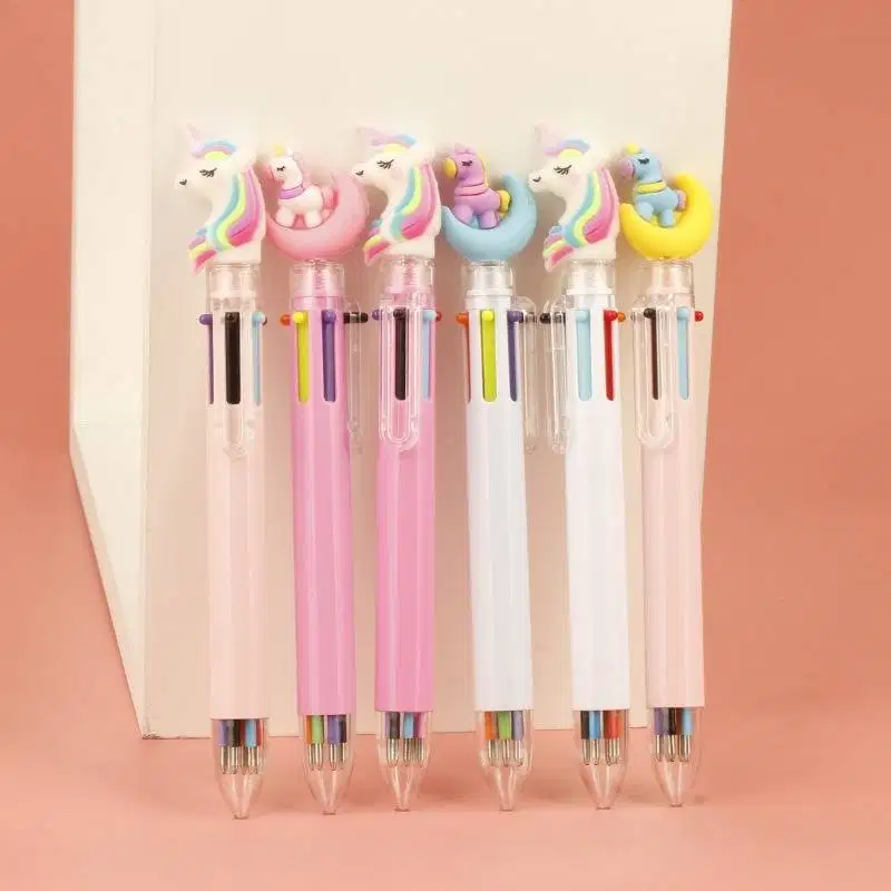 Mainan Anak TK Play Group Pulpen Unicorn 6 Warna Ballpoint viral