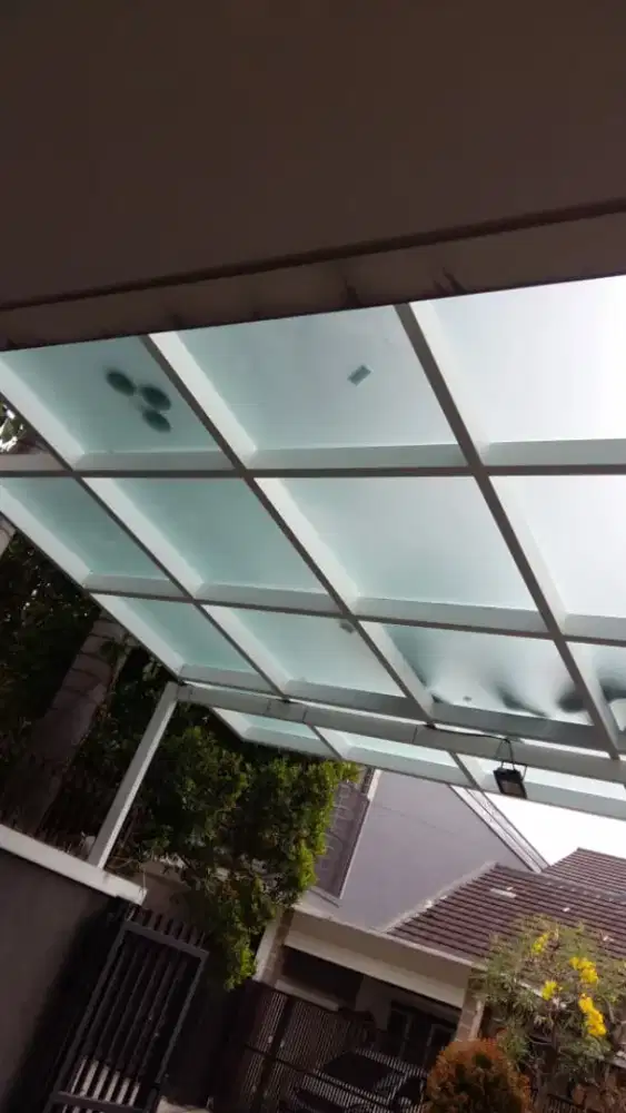 Sinergi canopy kaca,upvc,alderon,spandek,stainles steel,tangga,dll