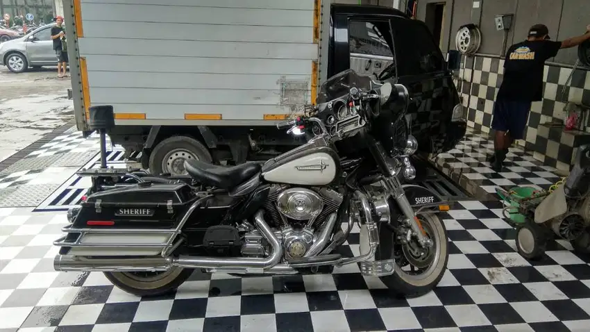 Harley Davidson Elektra Police Epol 2006  FP Panda Hitam Putih surat