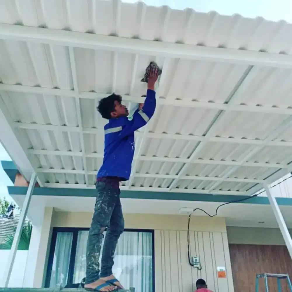 kanopi alderon putih custom