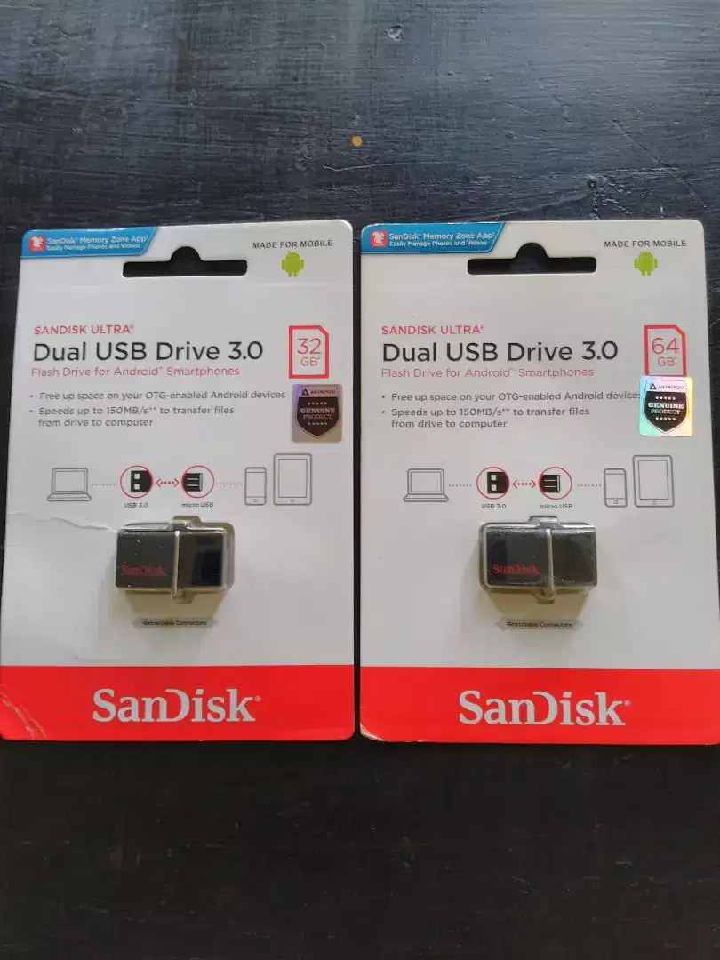 Sandisk Ultra, Flashdisk + OTG micro-usb.