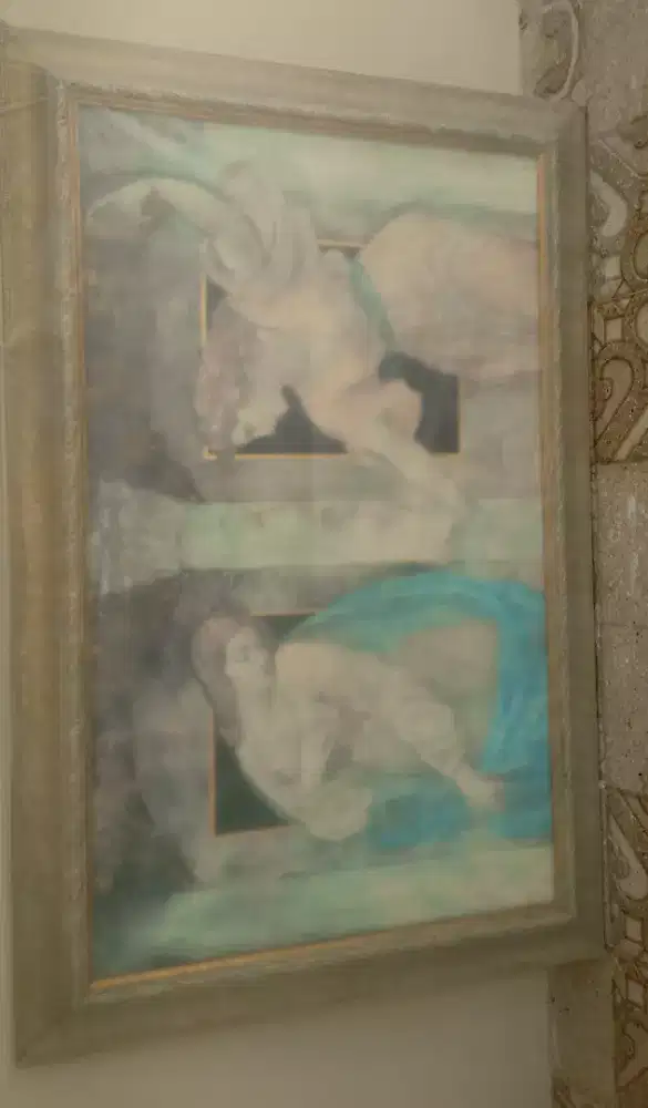 Lukisan dengan frame gold