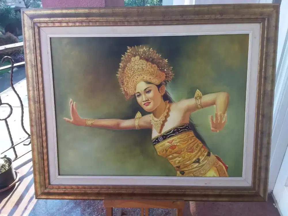 Lukisan cat minyak diatas kanvas  Penari Bali