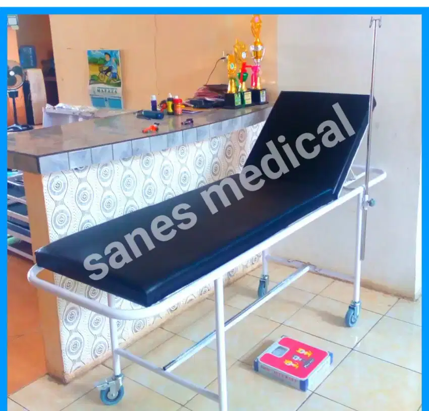 Bed Prokes Brankar UKS Dorong Ranjang Pasien Sanes Medical Rumah Sakit