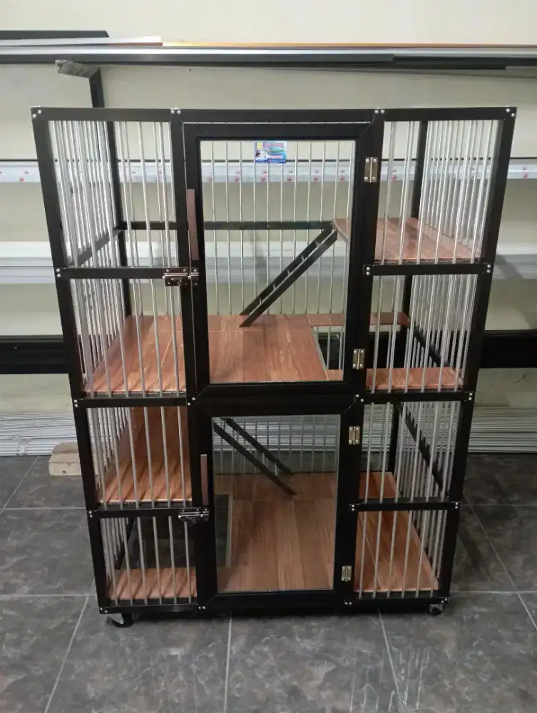 Kandang kucing 2 kamar