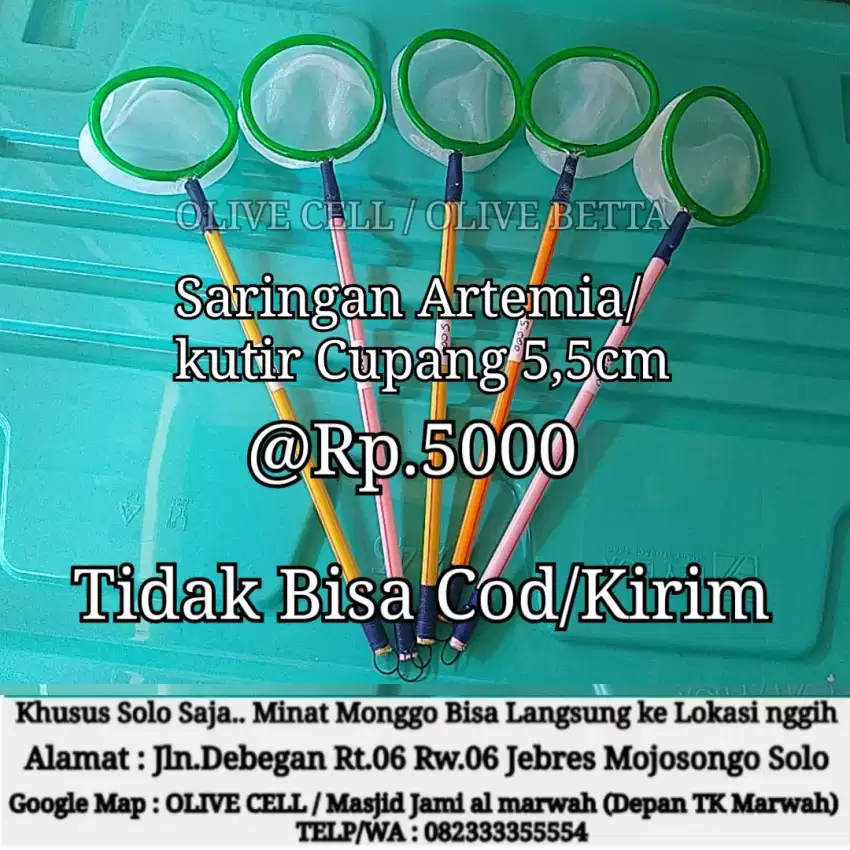 Saringan / Serok ikan/Kutir/Daphnia Bulat 5,5cm