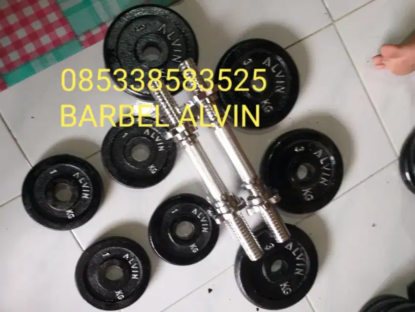 Barbel dumbell kettlebell alat fitnes free ongkir