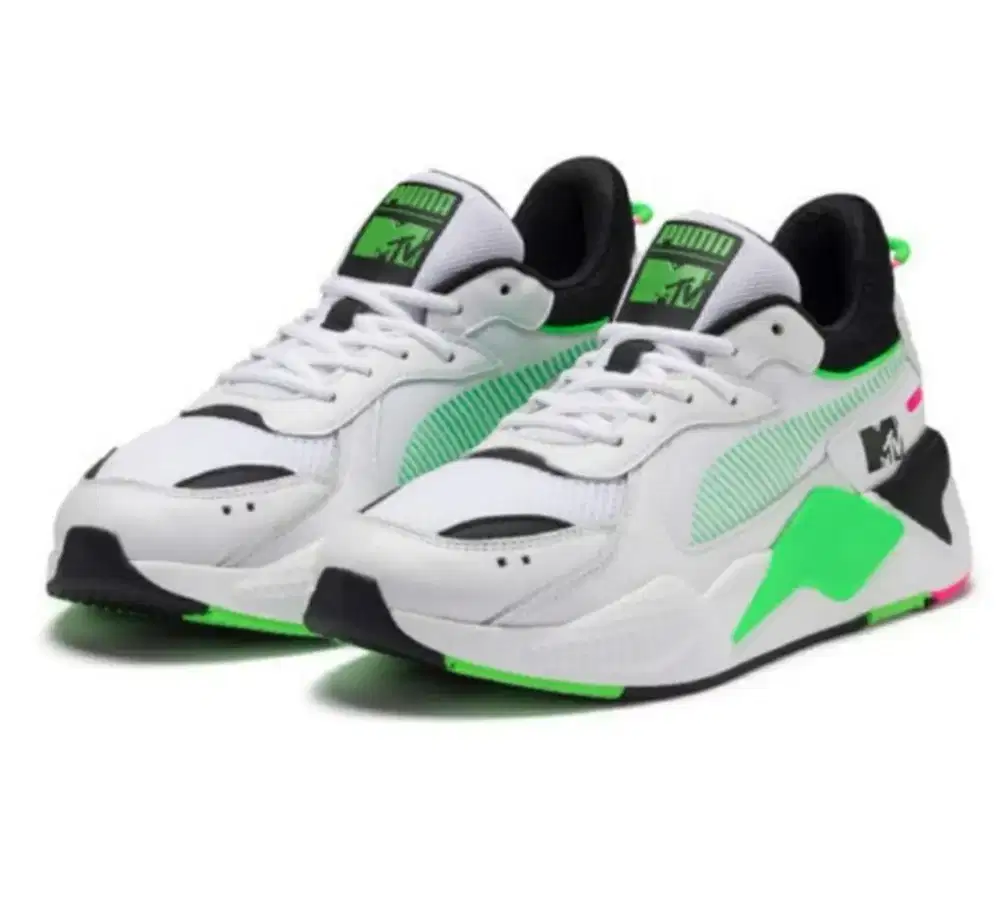 Puma RS-X versi MTV,limited edition...warna white kombinasi hijau