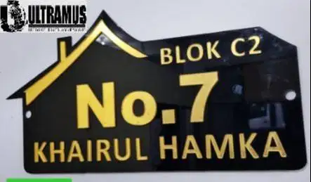 Nomor rumah akrilik custom