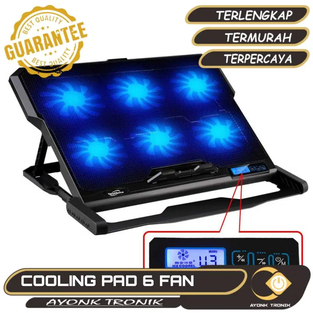 Cooling Pad Laptop 6 Fan Pendingin Laptop 6 Kipas ICE COOREL- K6