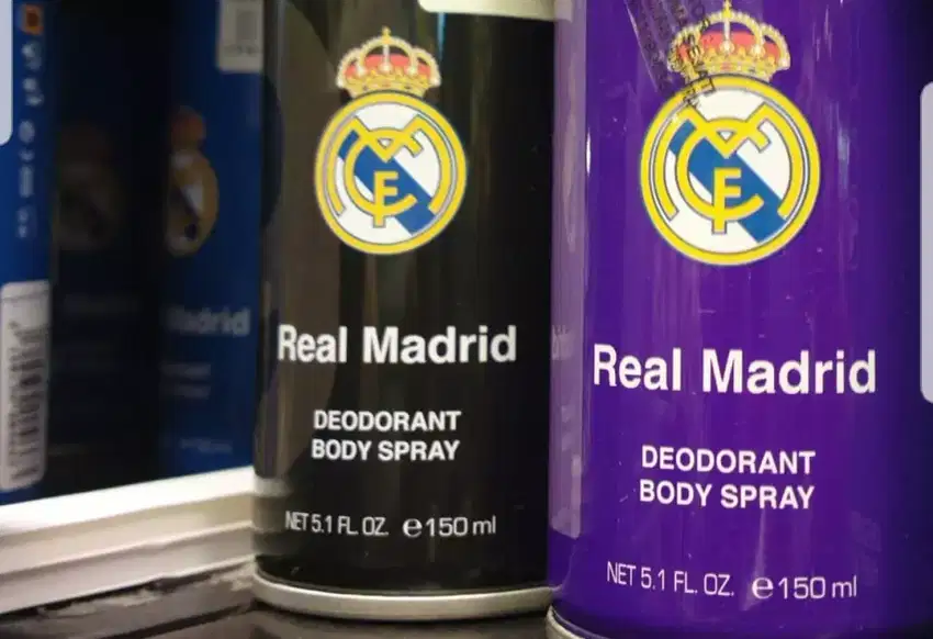 Parfum real Madrid los blancos uniqlo Ronaldo impor mcd fr3 air cooler