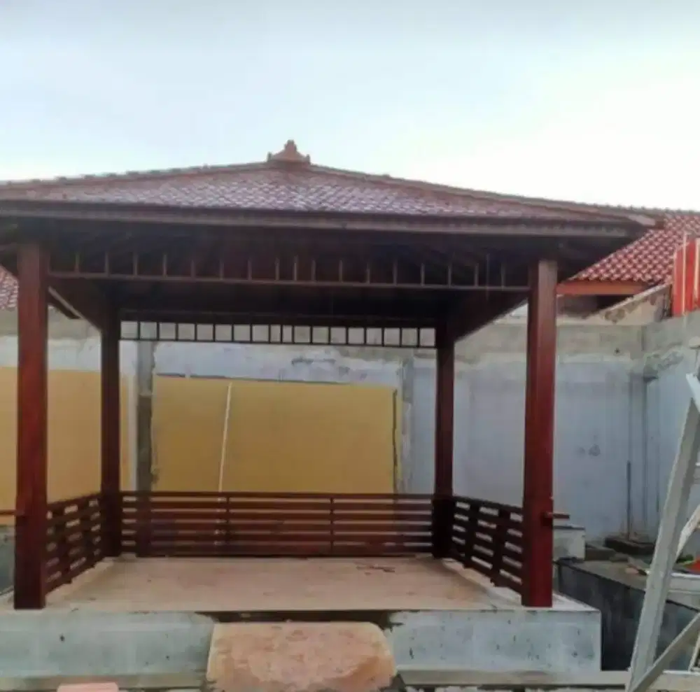 Gazebo tanpa lantai 4x4m