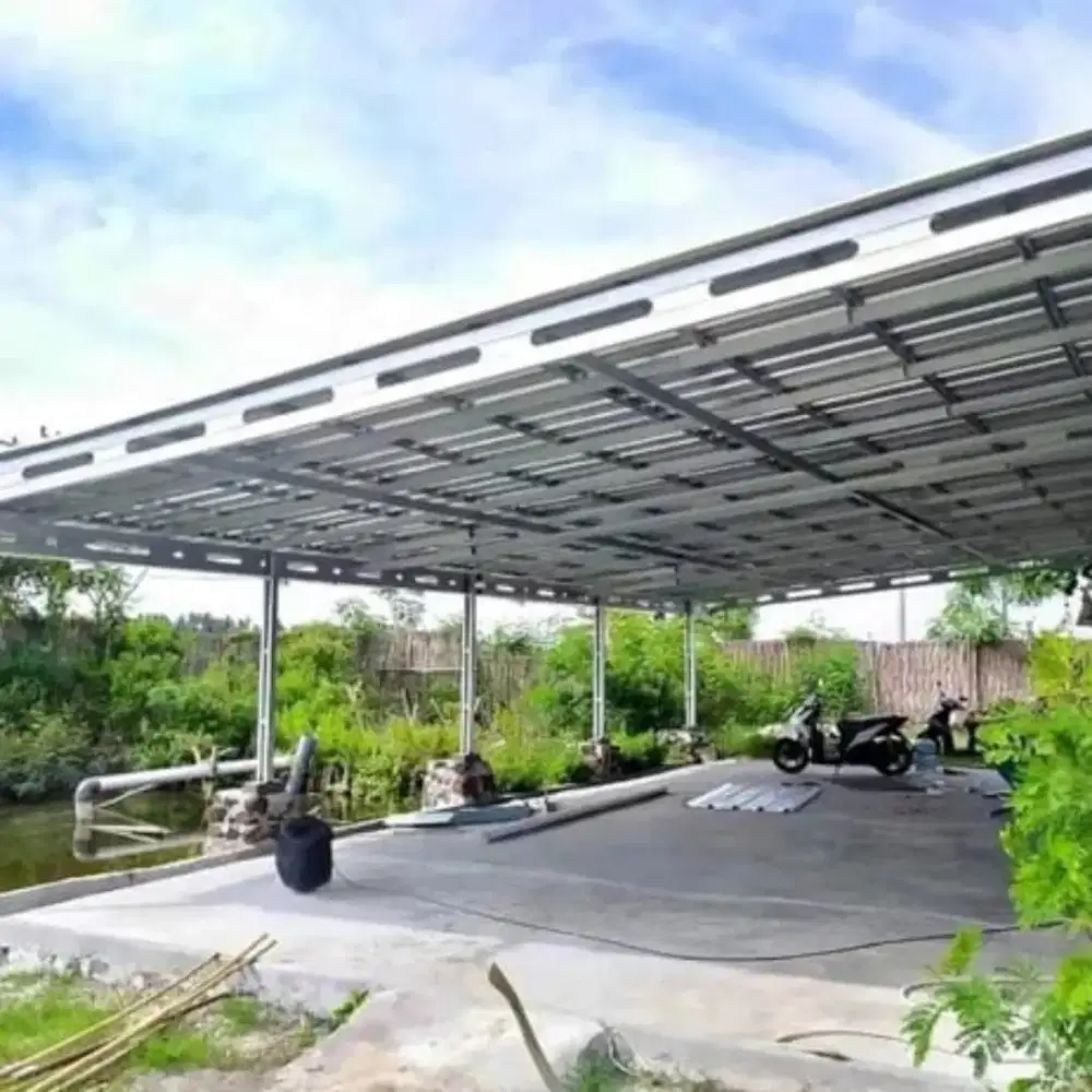 Kanopi Atap spandek terpasang