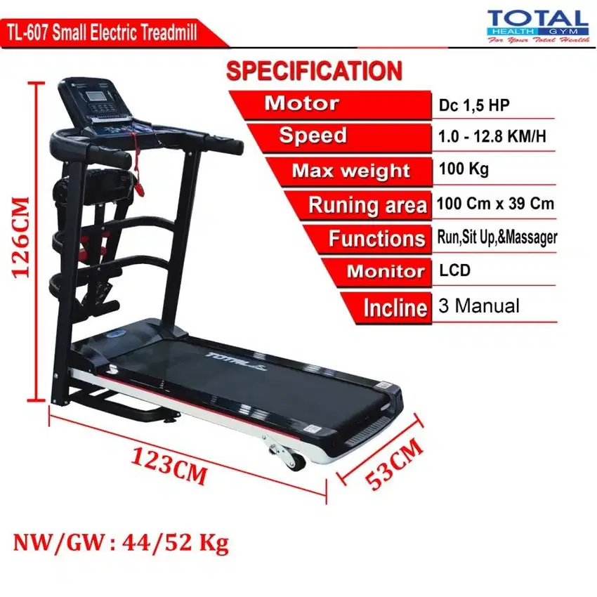 treadmill TL 607 TOTAL FITNESS