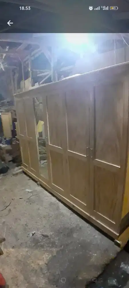 Lemari pakaian bahan full kayu jati belanda