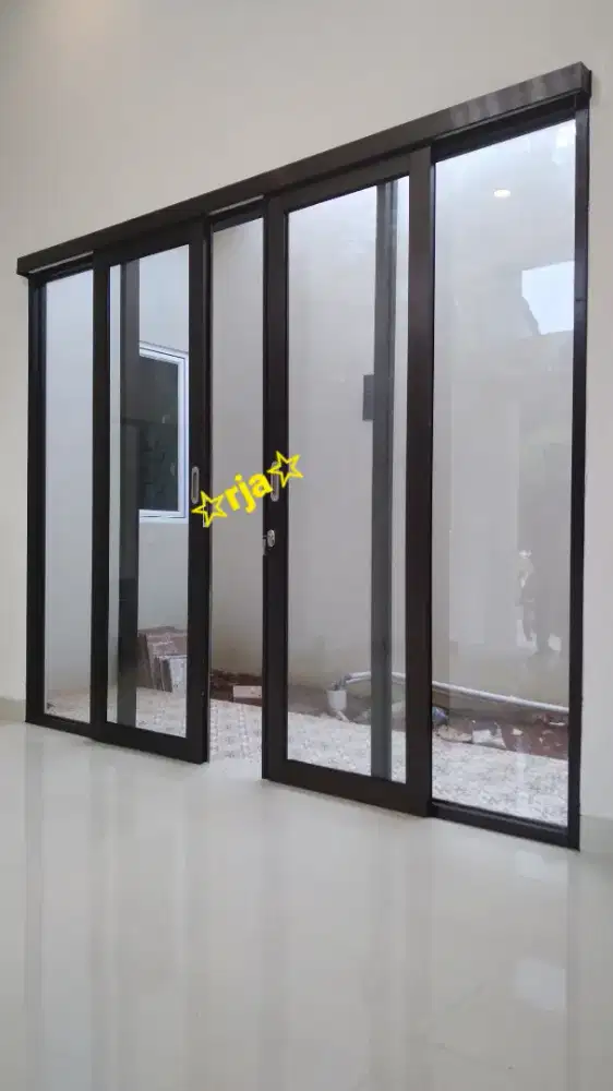 PINTU GESER/SLIDING DOUBLE MIX KACA MATI ukr 210x 280