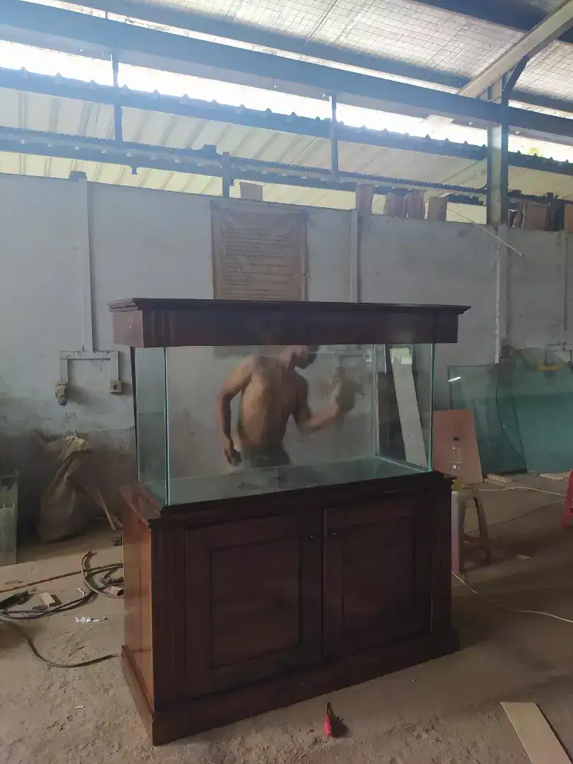 akuarium 150x50x60  jati murah