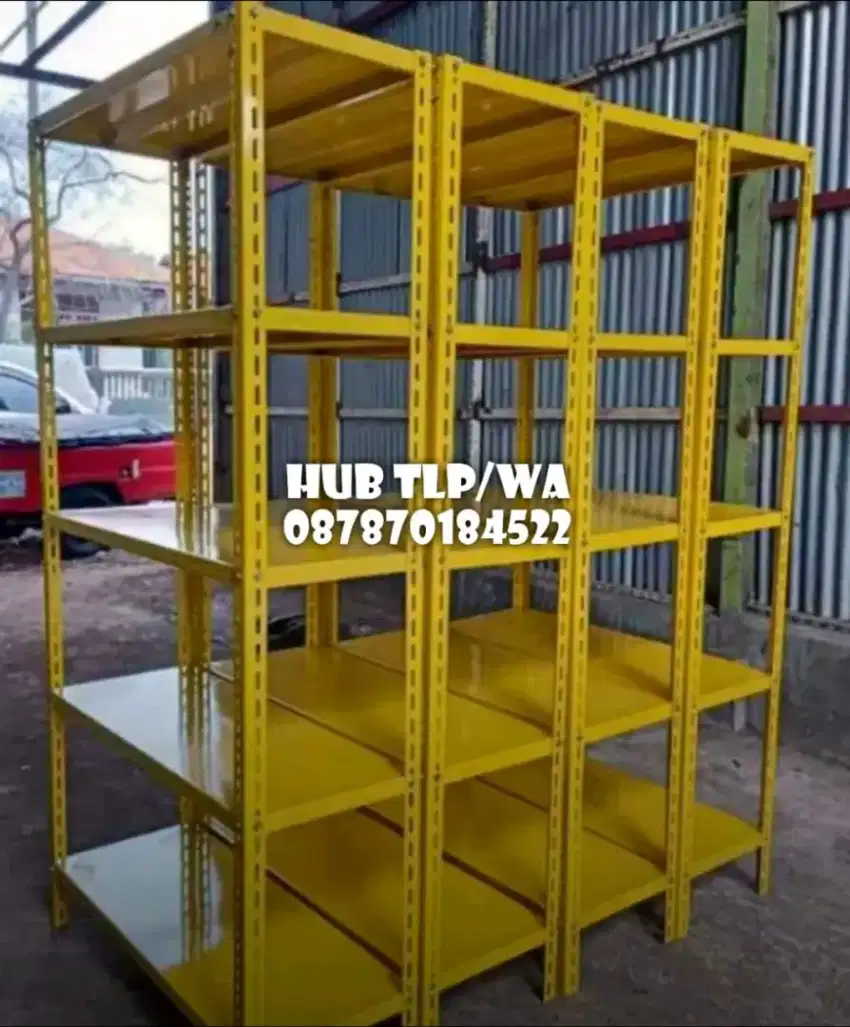 Rak Besi Siku Berlubang 5 Susun Terima Pesanan