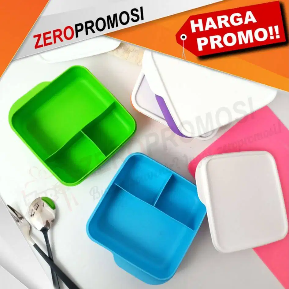 Souvenir Promosi Kotak Makan Full Color 620 ML Cetak Logo