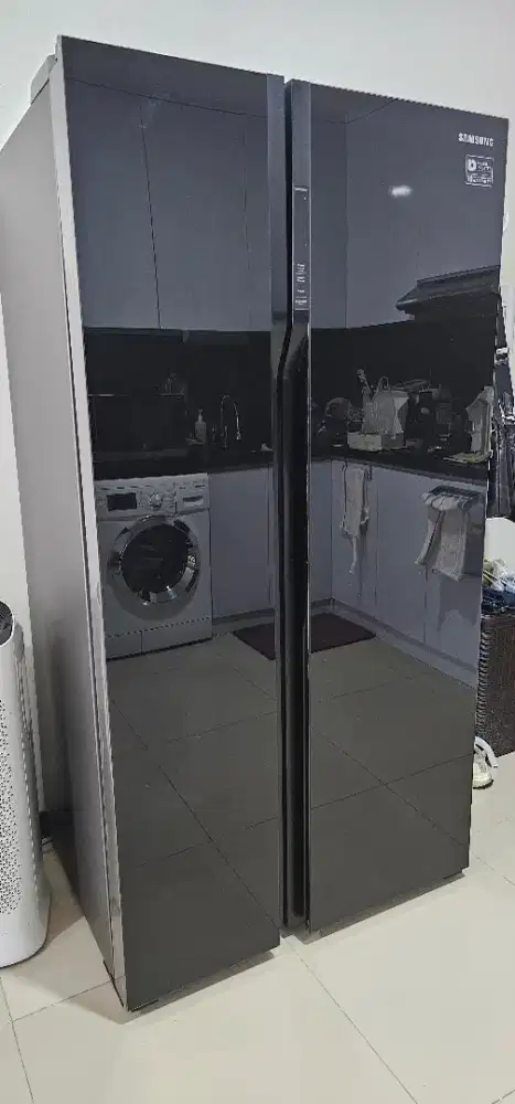 KULKAS SAMSUNG SIDE BY SIDE TEMPERED GLASS DOOR