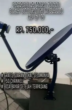 Antena parabola mini & antena tv digital gratis puluhan chanel.