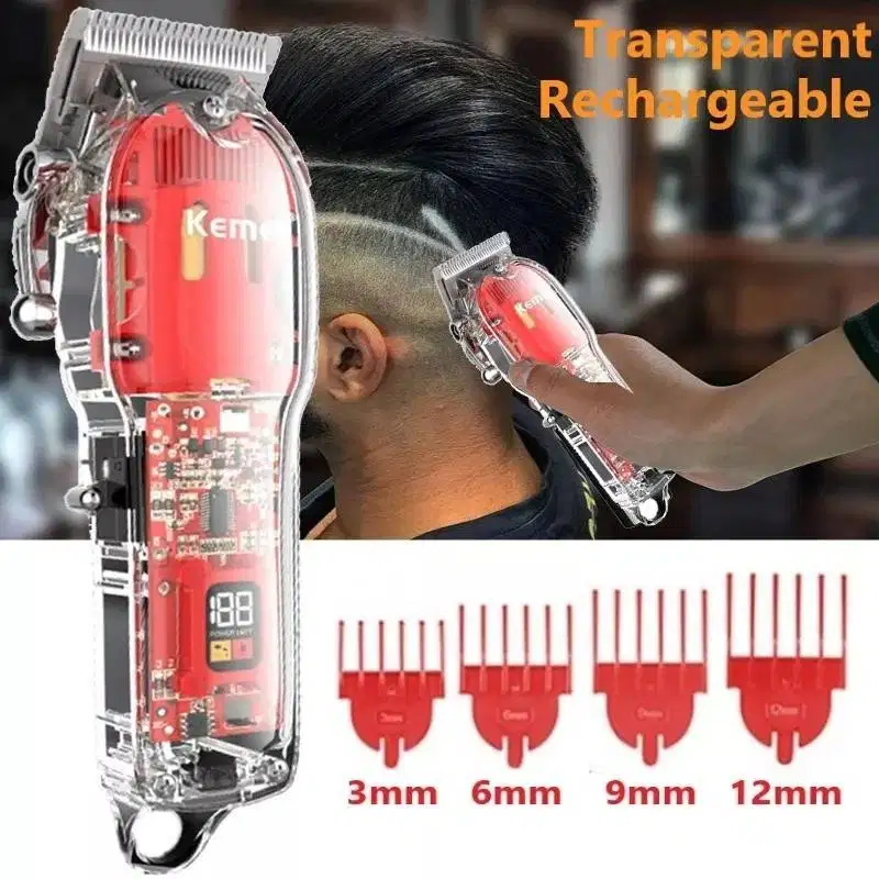 Kemei KM1761 Mesin Cukur Rambut Tanpa Kabel Profesional Lithium 1761