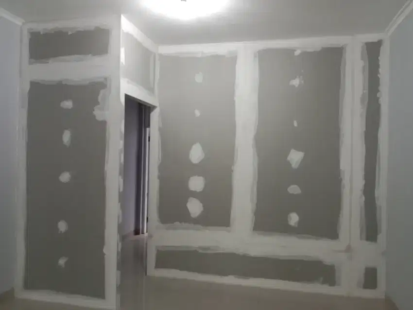 Partisi gypsum dan pintu kaca