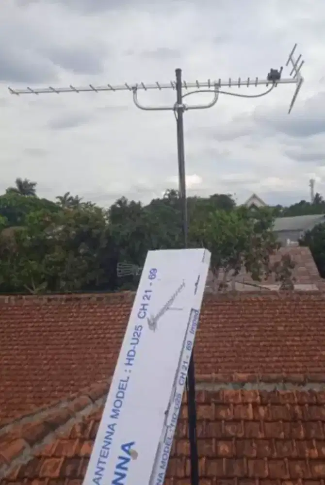 Pasang antena tv tangkap signal bagus