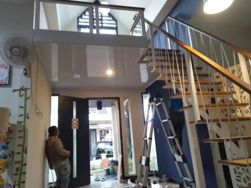 Mezanin atas ruang tamu ukuran 3x3 cakep